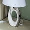 Quickway Imports 19 Decorative Ceramic Table Lamp, with Silver and White Oval Stand and White Cotton Lampshade QI004585 - alternate 5